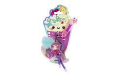 Lip gloss Tri-Coastal μπρελόκ με pom pom και charms Magic
