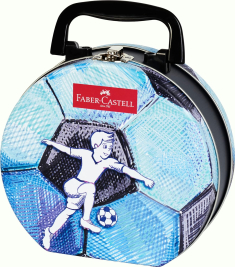 Μαρκαδόροι Faber Castell Connector σε μεταλλικό βαλιτσάκι Ποδόσφαιρο 33 τεμ