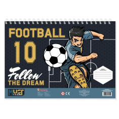 Μπλοκ Ζωγραφικής Must Football - Basketball  40φυλ 2 σχέδια