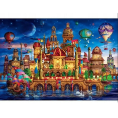 Παζλ Clementoni Fairytale city Downtown 1000 τεμ