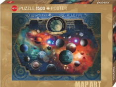 Παζλ Heye Map Art Space world 1500τεμ.