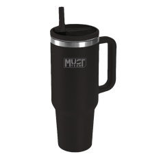 Ποτήρι θερμός Must ανοξείδωτο 1200ml με καλαμάκι μαύρο