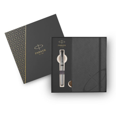 Σετ Parker IM Core Metallic Grey BT Rollerball με σημειωματάριο