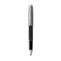 Σετ Parker Sonnet Essential Black CT Rollerball με δερμάτινη θήκη