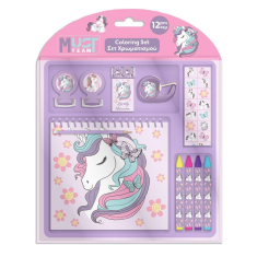Σετ χρωματισμού Must Unicorn 12τεμ.