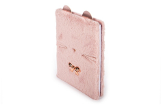 Σημειωματάριο Tri-Coastal fur rose gold ears