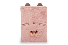 Σημειωματάριο Tri-Coastal fur rose gold ears