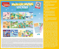 Stickers geometric Maped Maxi World animals