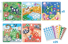 Stickers geometric Maped World animals