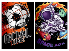 Τετράδιο καρφίτσα BMU Soccer - Space 17x25cm