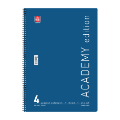Τετράδιο σπιράλ Academy 4 θεμάτων A4 διάφορα χρώματα 4544-11