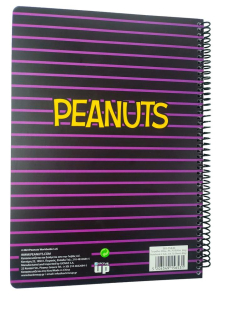 Τετράδιο σπιράλ BMU Peanuts Flair purple - Flair Light Purple 2 θεμάτων A4 70φ.
