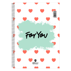 Τετράδιο σπιράλ For you 1 θέματος 17x25 (διάφορα σχέδια)