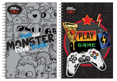 Τετράδιο σπιράλ No Fear Monster - Play Game 2 θεμάτων 17x25 70φ.