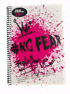 Τετράδιο σπιράλ No Fear Tie Dye - Queen 2 θεμάτων 17x25 70φ.