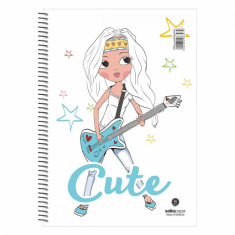 Τετράδιο σπιράλ Salko Cute 1 θέματος 17x25