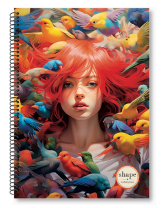 Τετράδιο σπιράλ Shape Crazy 3 θεμάτων A4