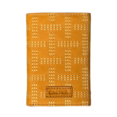 Θήκη καρτών πορτοφόλι Cactus RFID Leather Limited Edition Mustard