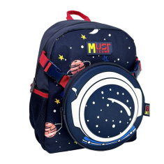 Τσάντα Nηπιαγωγείου Must Space με αποσπώμενο τσαντάκι μέσης 28x14x33cm
