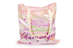 Τσάντα shopper Tri-Coastal All i want for Christmas is champagne