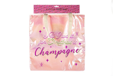 Τσάντα shopper Tri-Coastal All i want for Christmas is champagne