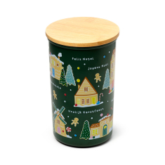 Βάζο αποθήκευσης με bamboo καπάκι Christmas Cookie