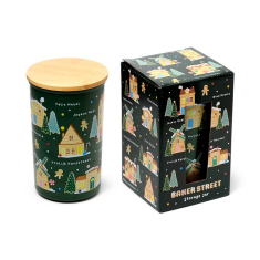Βάζο αποθήκευσης με bamboo καπάκι Christmas Cookie